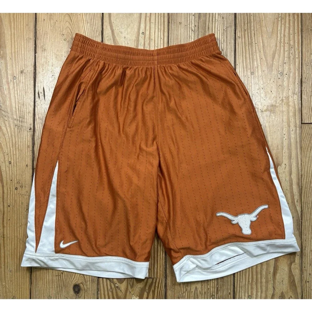 Nike Team Texas Longhorns UT Basketball Shorts Men's XL Pockets 11” Orange